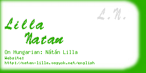 lilla natan business card