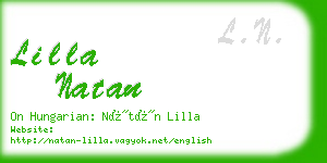 lilla natan business card